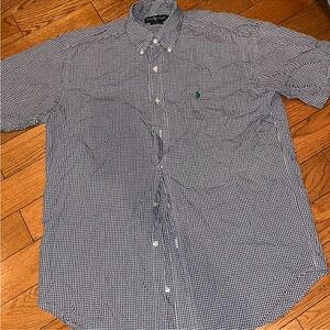 Polo Ralph Lauren black and white checkered button down shirt